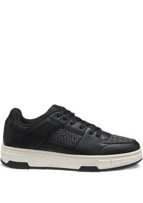 HUGO patterned leather sneakers - Black