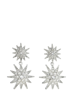 Kenneth Jay Lane starburst drop earrings - Silver