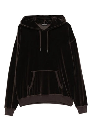 TOM FORD velour hoodie - Brown