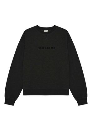 HERSKIND Lizette embroidered-logo sweatshirt - Black