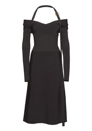 Ferragamo off-shoulder midi dress - Black
