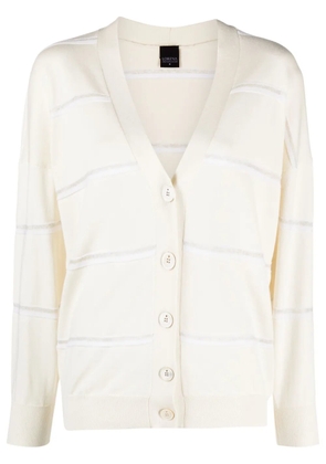 Lorena Antoniazzi striped knitted cardigan - Neutrals
