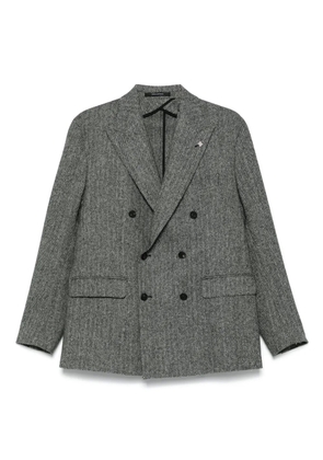 Tagliatore herringbone wool blazer - Black