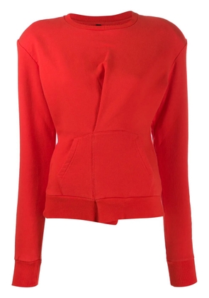 UNRAVEL PROJECT folded detail sweatshirt - Red