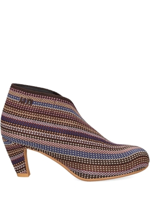 United Nude 60mm striped boots - Brown