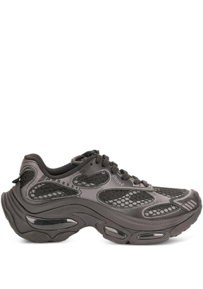 Ash panelled lace-up sneakers - Black