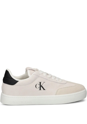 Calvin Klein Jeans lace-up suede sneakers - White