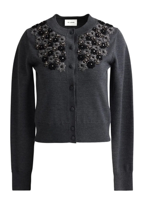 St. John floral beaded cardigan - Grey