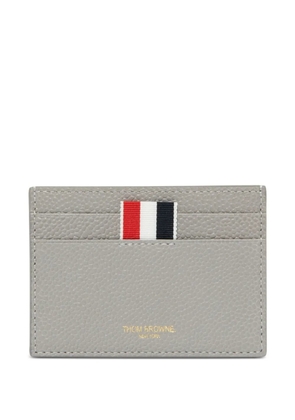 Thom Browne grosgrain-tab leather cardholder - Grey
