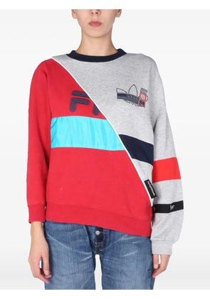 1/OFF colourblock logo sweatshirt - Red