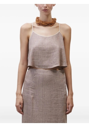 Alysi striped-pattern top - Red