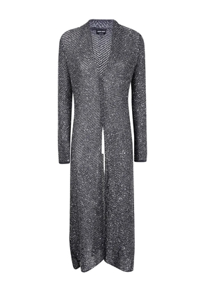 Giorgio Armani openwork knitwear - Grey