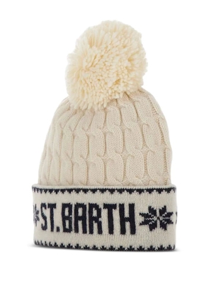 MC2 Saint Barth Wilhelm cable-knit pompom beanie - Neutrals