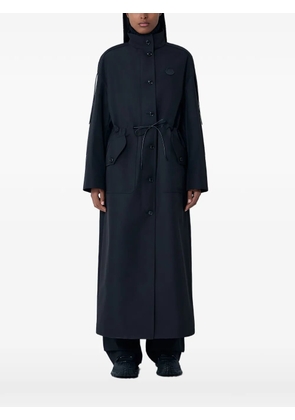 Moncler x EE72 by Edward Enninful logo-patch buttoned raincoat - Black