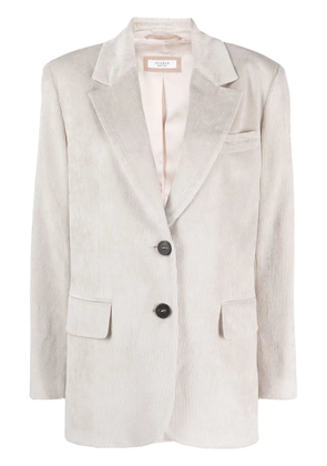 Peserico corduroy single-breasted blazer - Neutrals