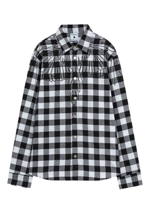 COUNTY OF MILAN checked embroidered shirt - White