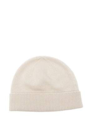 Roberto Collina ribbed beanie hat - Neutrals