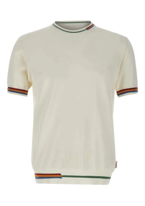 BOB stripe-trim T-shirt - White