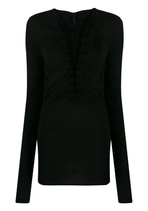 UNRAVEL PROJECT lace-up long-sleeve top - Black