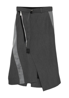 sacai asymmetric skirt - Grey
