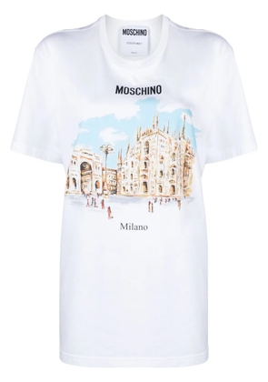 Moschino illustration-print organic cotton T-shirt - White