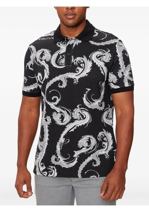 Versace Jeans Couture Barocco print polo shirt - Black