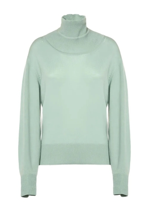 Malo roll-neck pointelle sweater - Green