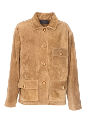 Arma suede button-fastening jacket - Brown