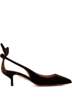 Aquazzura 50mm bow-detail pumps - Brown
