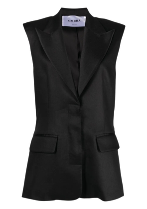 OMBRA MILANO single-breasted long waistcoat - Black