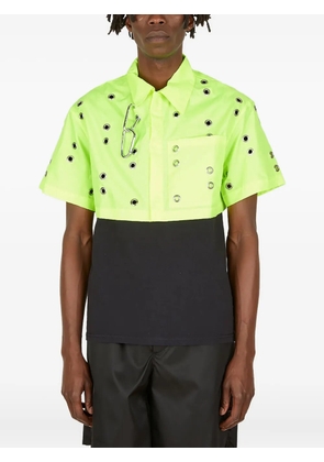 STUDIO ALCH eyelet-embellished poplin shirt - Green