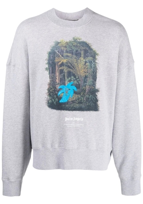 Palm Angels graphic-print cotton sweatshirt - Grey