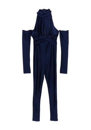 Mazzei cold-shoulder twist-detail jumpsuit - Blue