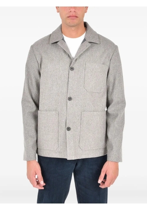Drumohr buttoned patch-pocket overshirt - Grey