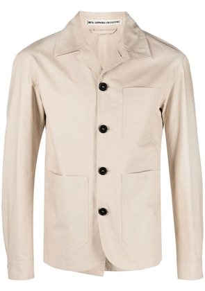 Meta Campania Collective Cuban-collar organic-cotton shirt-jacket - Neutrals