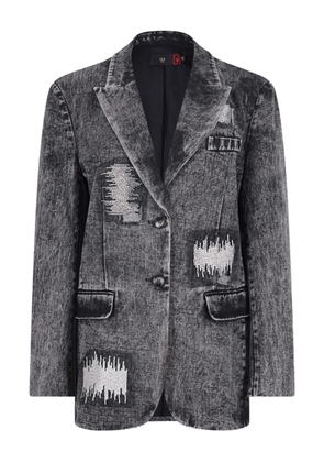 HUI MILANO cotton notched lapels jacket - Grey