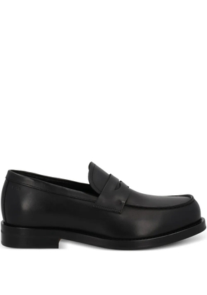 BOSS flat leather loafers - Black