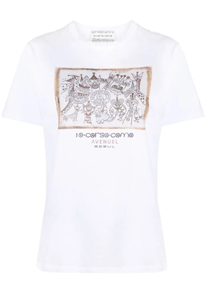 10 CORSO COMO Seoul shop print T-shirt - White