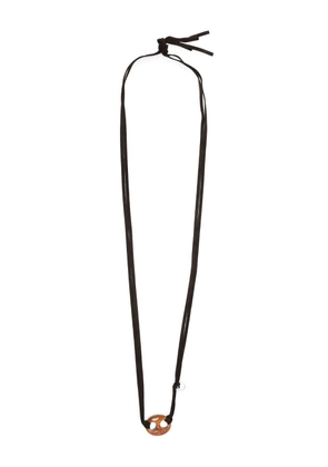 OAMC statement-pendant leather necklace - Red