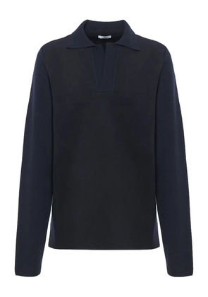 Malo long-sleeve polo-collar sweater - Blue