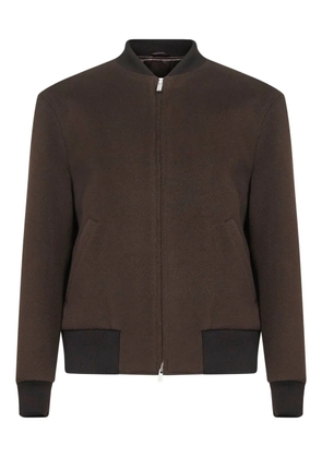 Lardini virgin wool zip-up bomber jacket - Brown