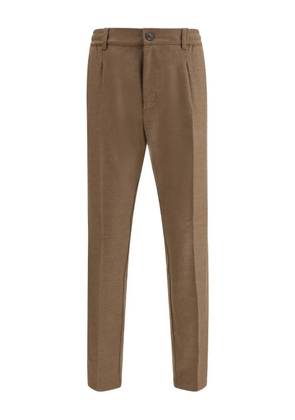 Cruna pleat-details trousers - Brown