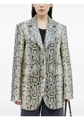 Sportmax snakeskin-pattern single-breasted blazer - Neutrals