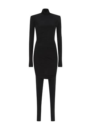 Norma Kamali Diana ruched-detail mini dress - Black