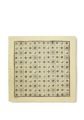 Nanushka geometric-print scarf - Neutrals
