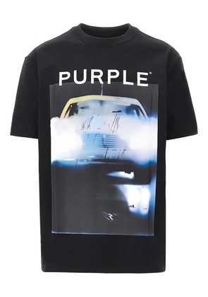 Purple Brand graphic-print T-shirt - Black