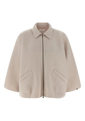 extreme cashmere zip-fastening jacket - Neutrals