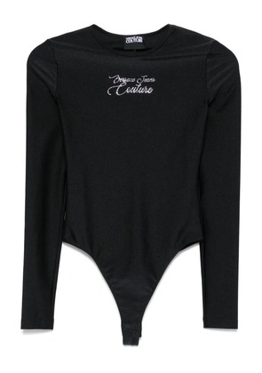 Versace Jeans Couture embroidered long-sleeve bodysuit - Black