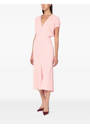 Victoria Beckham V-neck midi dress - Pink