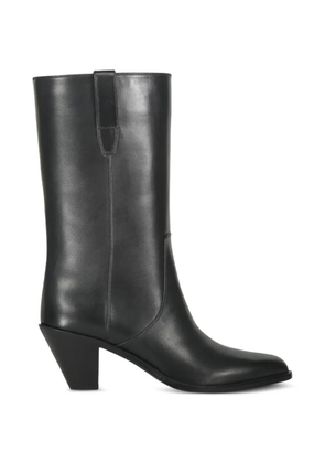 Francesco Russo tapered-heel leather boots - Black